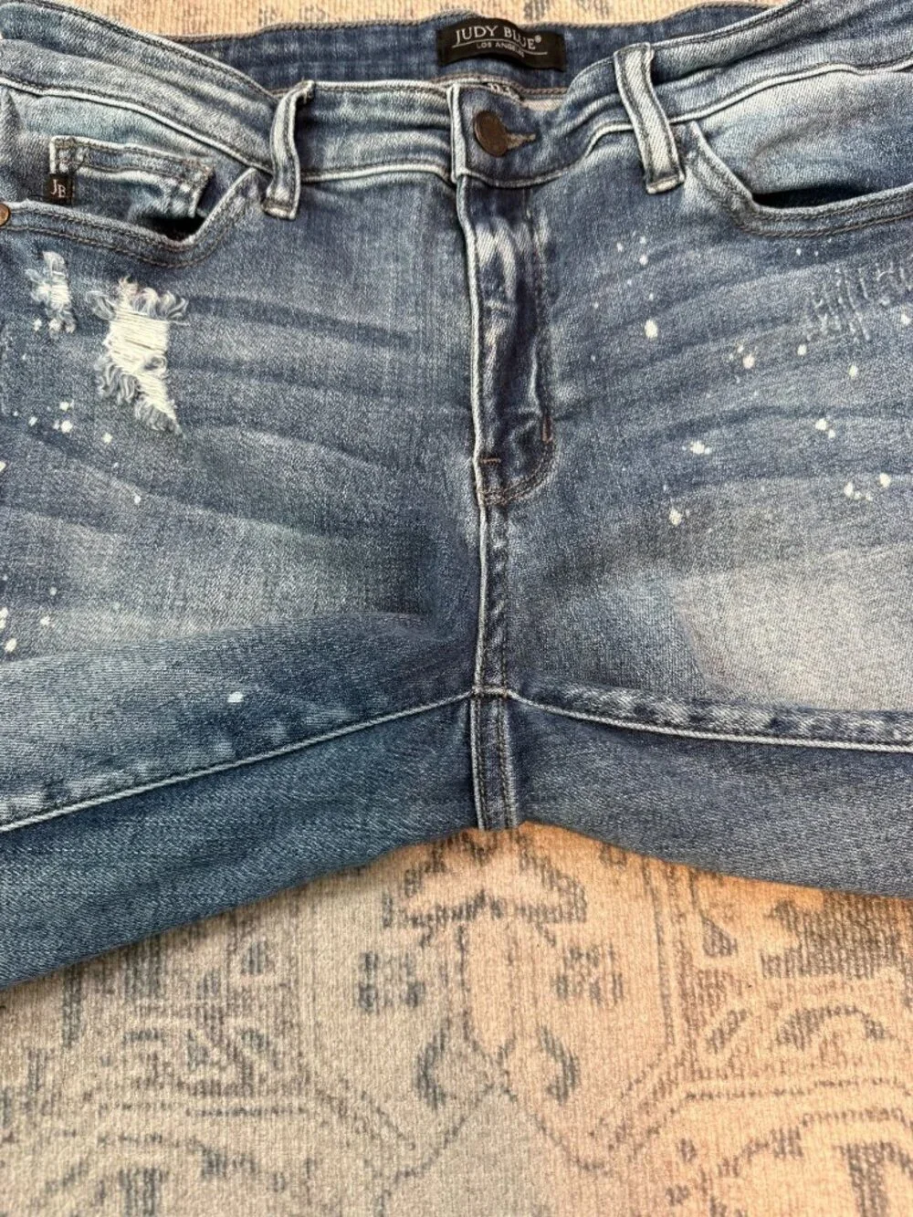 Judy Blue Boyfriend Fit Medium Wash Distressed High Rise Jeans 30 Classic Denim
